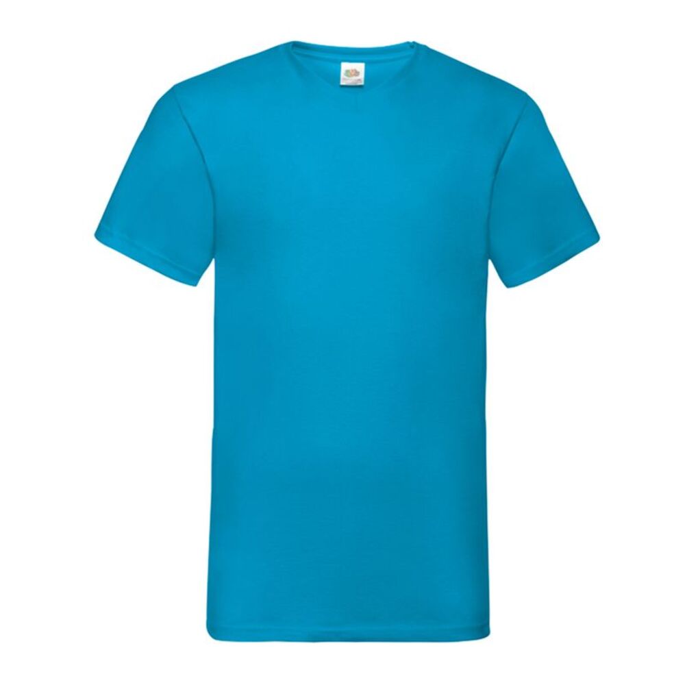 Fruit of the Loom Mens Valueweight V Neck / Azure Blue